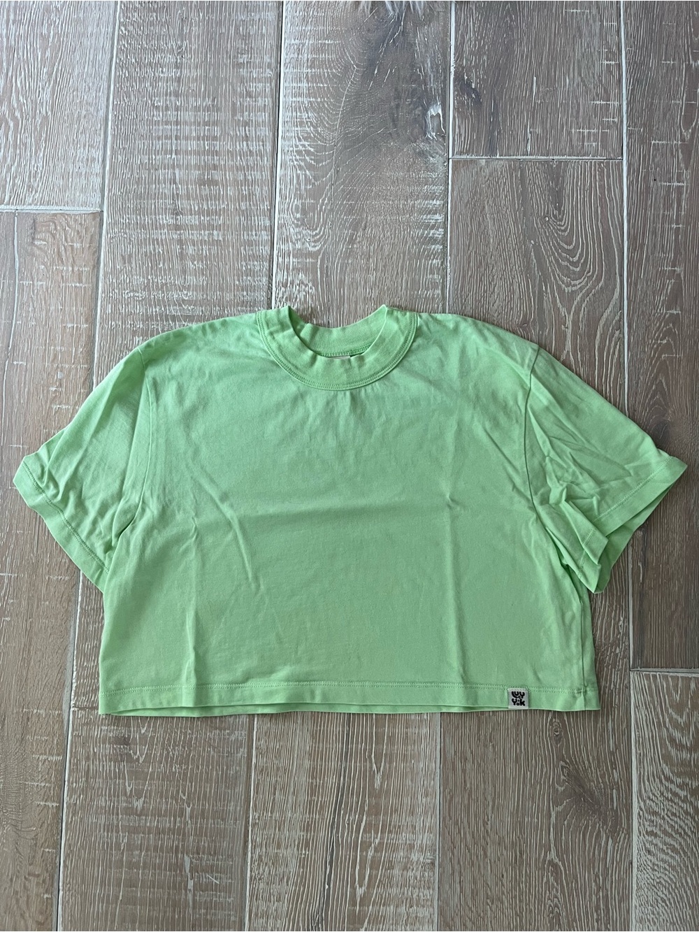 Lucy & Yak Organic Cotton Lime Green Crop Tee